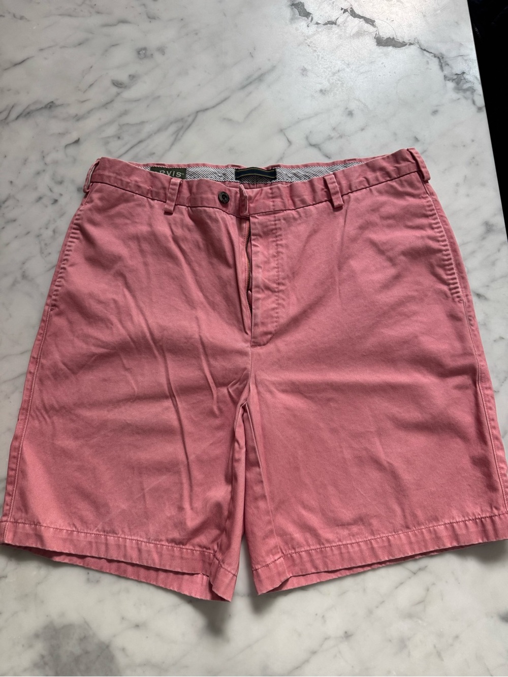 Orvis Men's Rose Pink Flat Front Chino Shorts